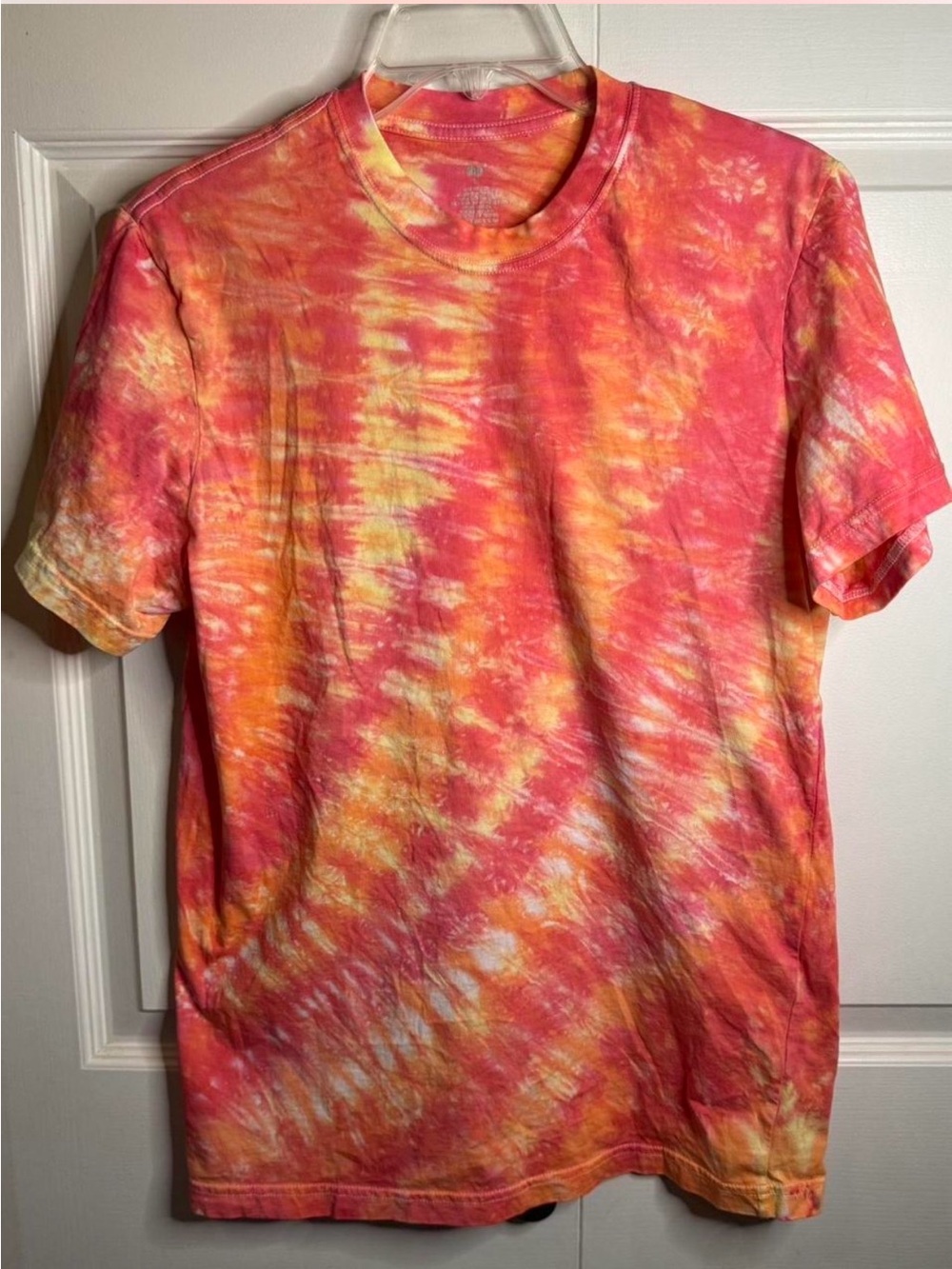 dip Tie-Dye Short Sleeve Tee - Pink & Yellow